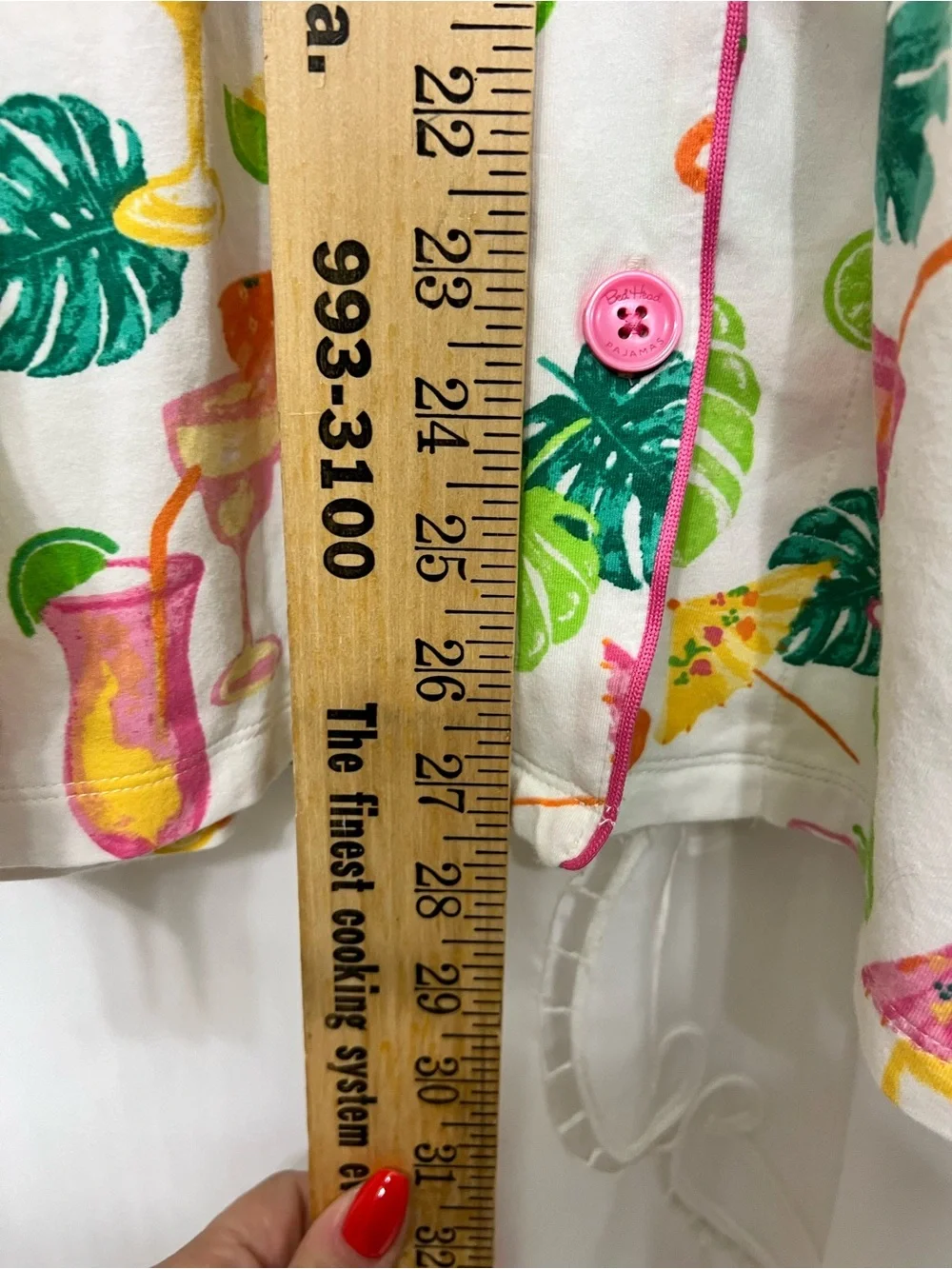 BedHead PJs Tropical Cocktail Monstera Pajama Set Cotton Size L